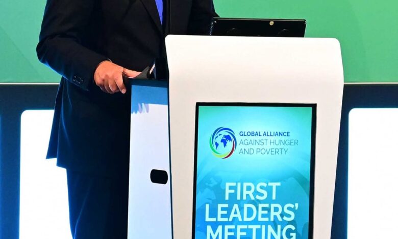 كلمة رئيس الوزراء في القمة الأولى لقادة التحالف العالمي لمكافحة الجوع والفقر بالدوحة 1 كلمة رئيس الوزراء في القمة الأولى لقادة التحالف العالمي لمكافحة الجوع والفقر بالدوحة
