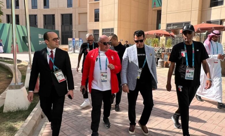 وزير الشباب والرياضة يزور بعثة مصر في دورة ألعاب التضامن الإسلامي بالرياض