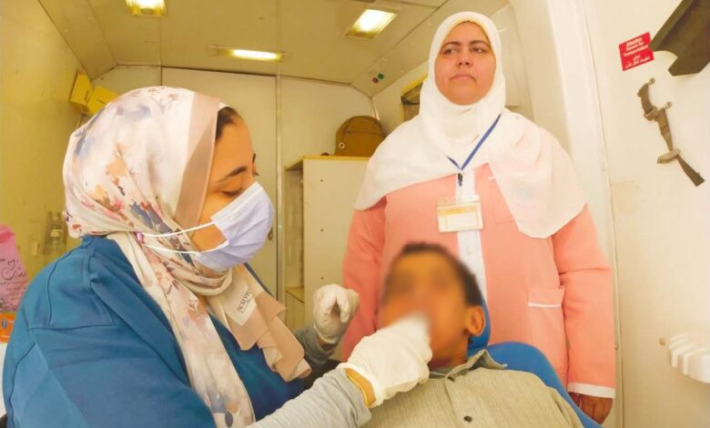 صحة الشرقية تنظم قافلة طبية مجانية بقرية ابو طاحون بمركز اولاد صقر