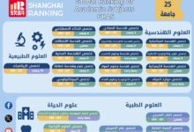 التعليم العالي : إدراج 25 جامعة مصرية ضمن تصنيف شنغهاي للتخصصات العلمية لعام 2025م