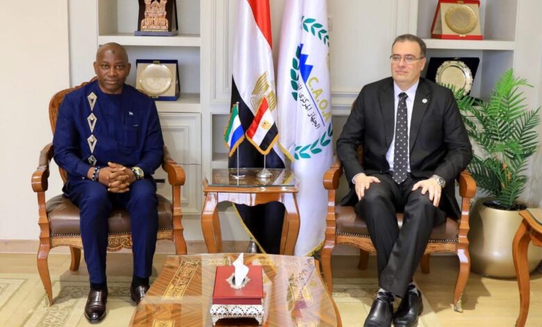 رئيس التنظيم والإدارة يستقبل وزير الإدارة العامة السيراليوني