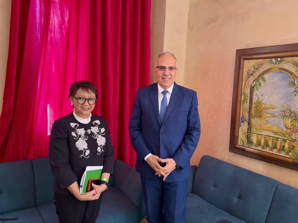 الكتور سويلم يلتقي "مبعوثة الأمم المتحدة للمياه" فى فعاليات "الكونجرس العالمي التاسع عشر للمياه"