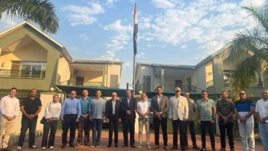 سفير مصر بجنوب السودان يستضيف عدداً من الأعضاء المصريين العاملين ببعثة الأمم المتحدة 