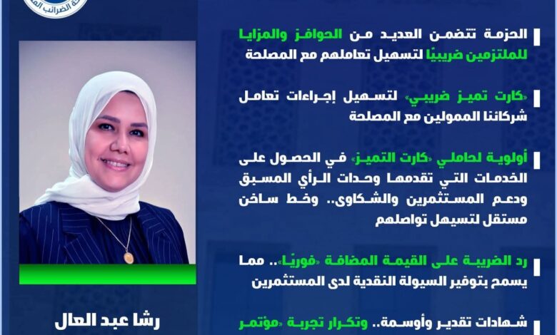 رئيس الضرائب : الحزمة الثانية من التسهيلات الضريبية تتضمن العديد من الحوافز والمزايا 1 رئيس الضرائب : الحزمة الثانية من التسهيلات الضريبية تتضمن العديد من الحوافز والمزايا