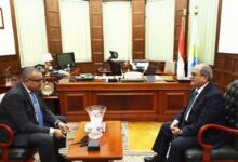 محافظ جنوب سيناء يبحث مع القائم بأعمال رئيس الشركة القابضة لمياه الشرب خطة تطوير محطة دهب 