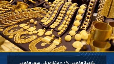 شعبة الذهب: 2.1% ارتفاعا في سعر الذهب عيار 21 في مصر خلال أسبوع 2 شعبة الذهب: 2.1% ارتفاعا في سعر الذهب عيار 21 في مصر خلال أسبوع