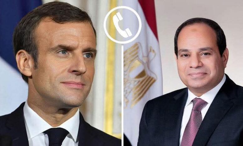 الرئيس السيسى يتلقى اتصالاً هاتفياً من الرئيس الفرنسي ايمانويل ماكرون