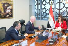 وزيرة التنمية المحلية تلتقي رئيس مجموعة فيكا الفرنسية المالكة لشركة أسمنت سيناء