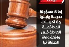 عاجل .. إحالة 8 متهمات للمحاكمة العاجلة في واقعة وفاة الطفلة تيا بشبرا الخيمة